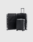 Open view of The Signature Series 'Advanced' Set in Black featuring spacious compartments and durable design.