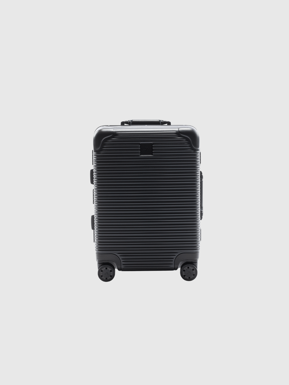 The Signature Series S "Advanced" Black carry-on luggage featuring a sleek design and TSA-approved locking mechanism.