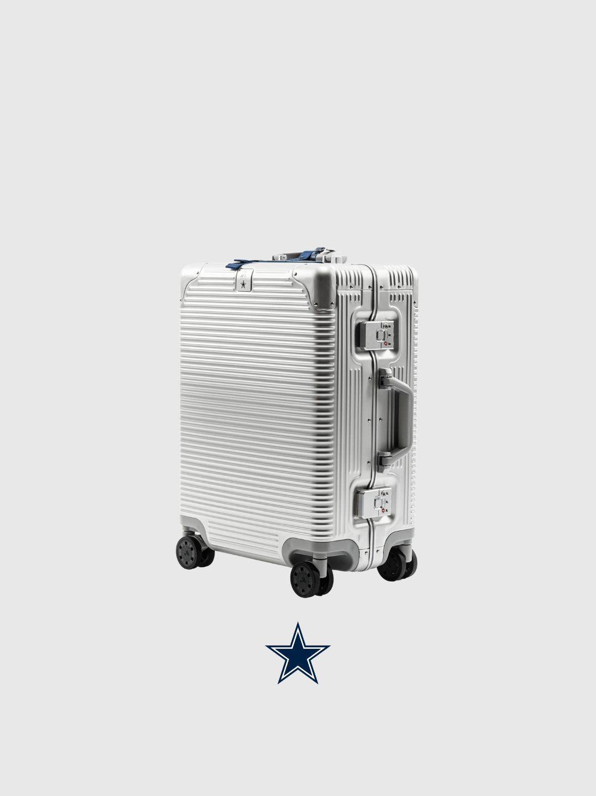 Dallas Cowboys Limited Edition Time Capsule Case side view, sleek design perfect for fans and travelers alike.